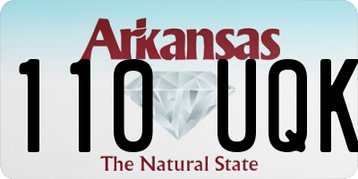 AR license plate 110UQK