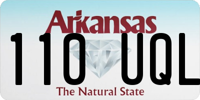 AR license plate 110UQL