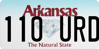 AR license plate 110URD