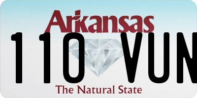 AR license plate 110VUN