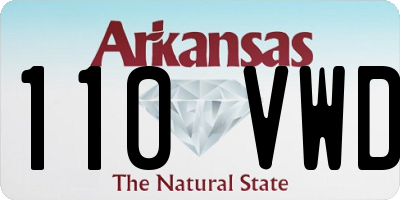 AR license plate 110VWD