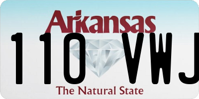AR license plate 110VWJ