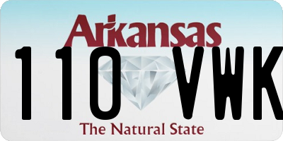 AR license plate 110VWK