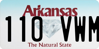 AR license plate 110VWM