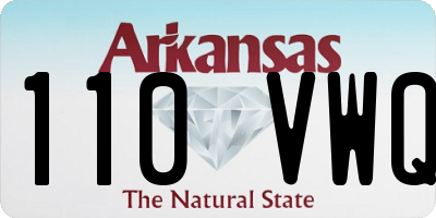 AR license plate 110VWQ