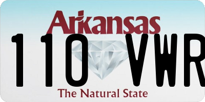 AR license plate 110VWR