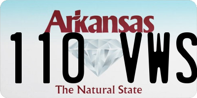 AR license plate 110VWS