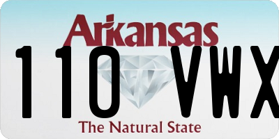 AR license plate 110VWX