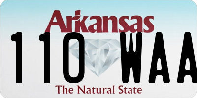 AR license plate 110WAA