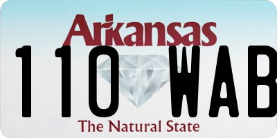 AR license plate 110WAB