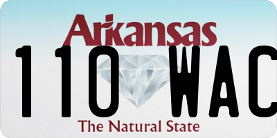 AR license plate 110WAC