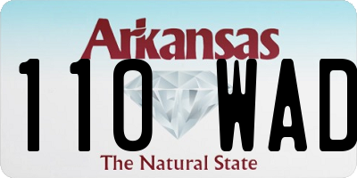 AR license plate 110WAD
