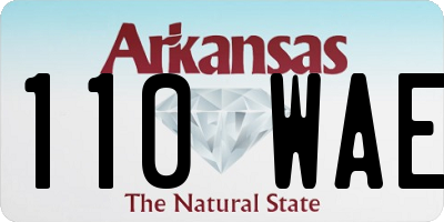 AR license plate 110WAE