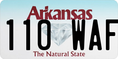 AR license plate 110WAF