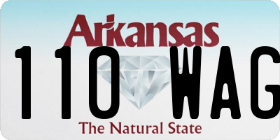 AR license plate 110WAG