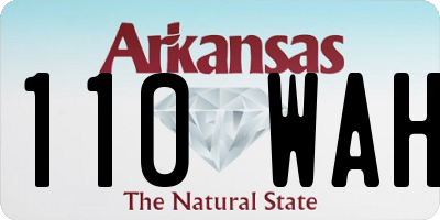 AR license plate 110WAH