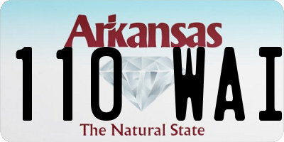 AR license plate 110WAI