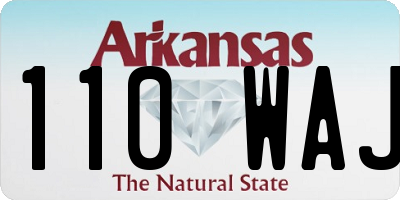 AR license plate 110WAJ