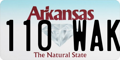 AR license plate 110WAK