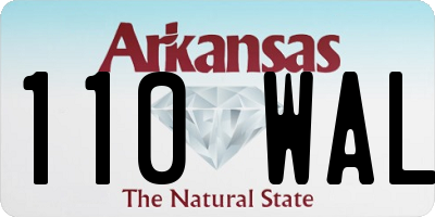 AR license plate 110WAL
