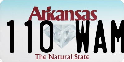 AR license plate 110WAM