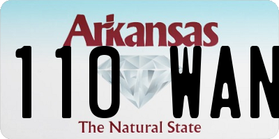 AR license plate 110WAN