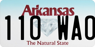 AR license plate 110WAO