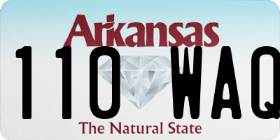 AR license plate 110WAQ