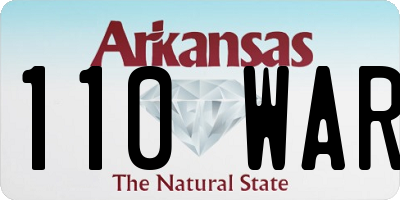 AR license plate 110WAR