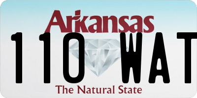 AR license plate 110WAT