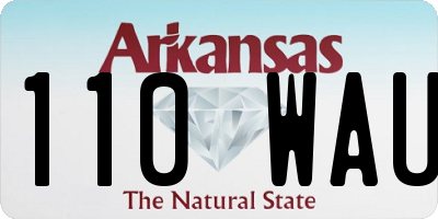 AR license plate 110WAU