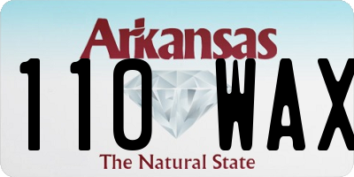 AR license plate 110WAX