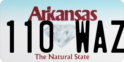 AR license plate 110WAZ