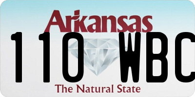 AR license plate 110WBC