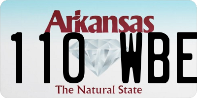 AR license plate 110WBE