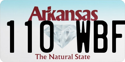 AR license plate 110WBF