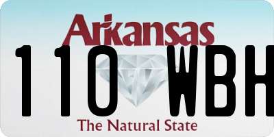 AR license plate 110WBH