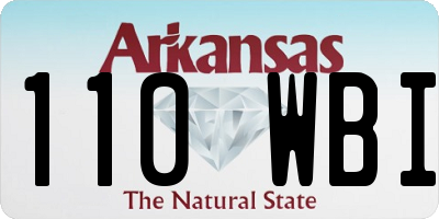 AR license plate 110WBI