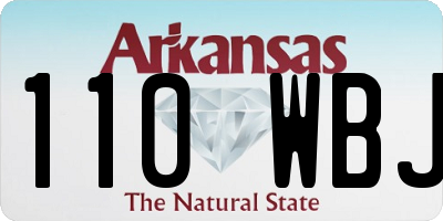 AR license plate 110WBJ