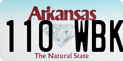 AR license plate 110WBK