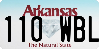 AR license plate 110WBL