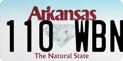 AR license plate 110WBN