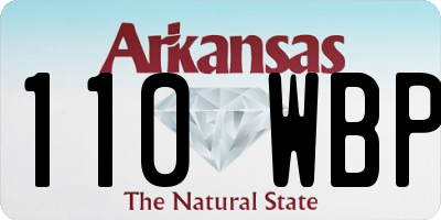 AR license plate 110WBP