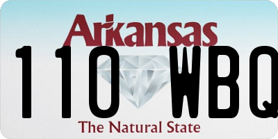 AR license plate 110WBQ