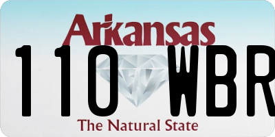 AR license plate 110WBR