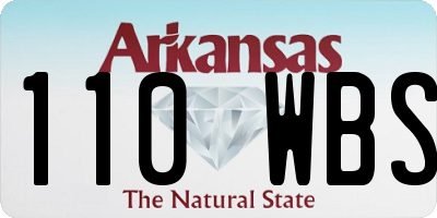 AR license plate 110WBS