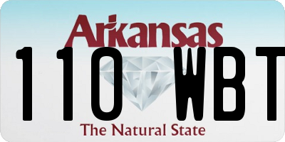 AR license plate 110WBT