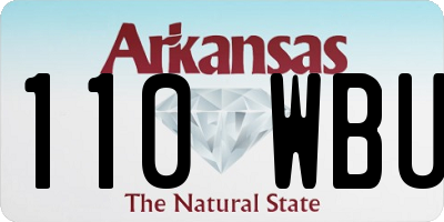 AR license plate 110WBU