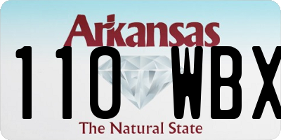 AR license plate 110WBX