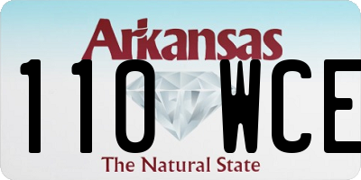 AR license plate 110WCE
